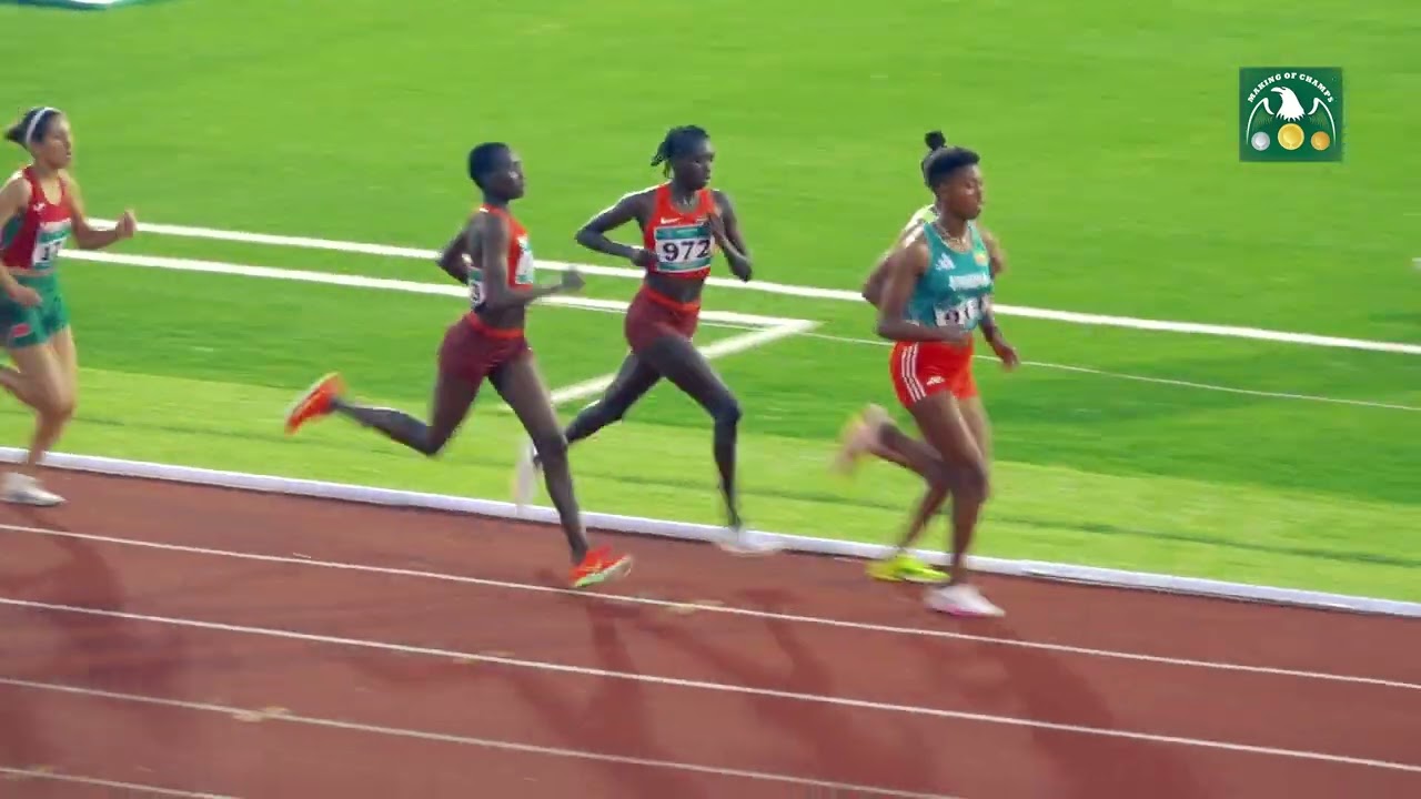 1500m U18 Women Final at 3rd CAA U18/20 Championship 2025, M.K.O Stadium, Ogun State, Nigeria.