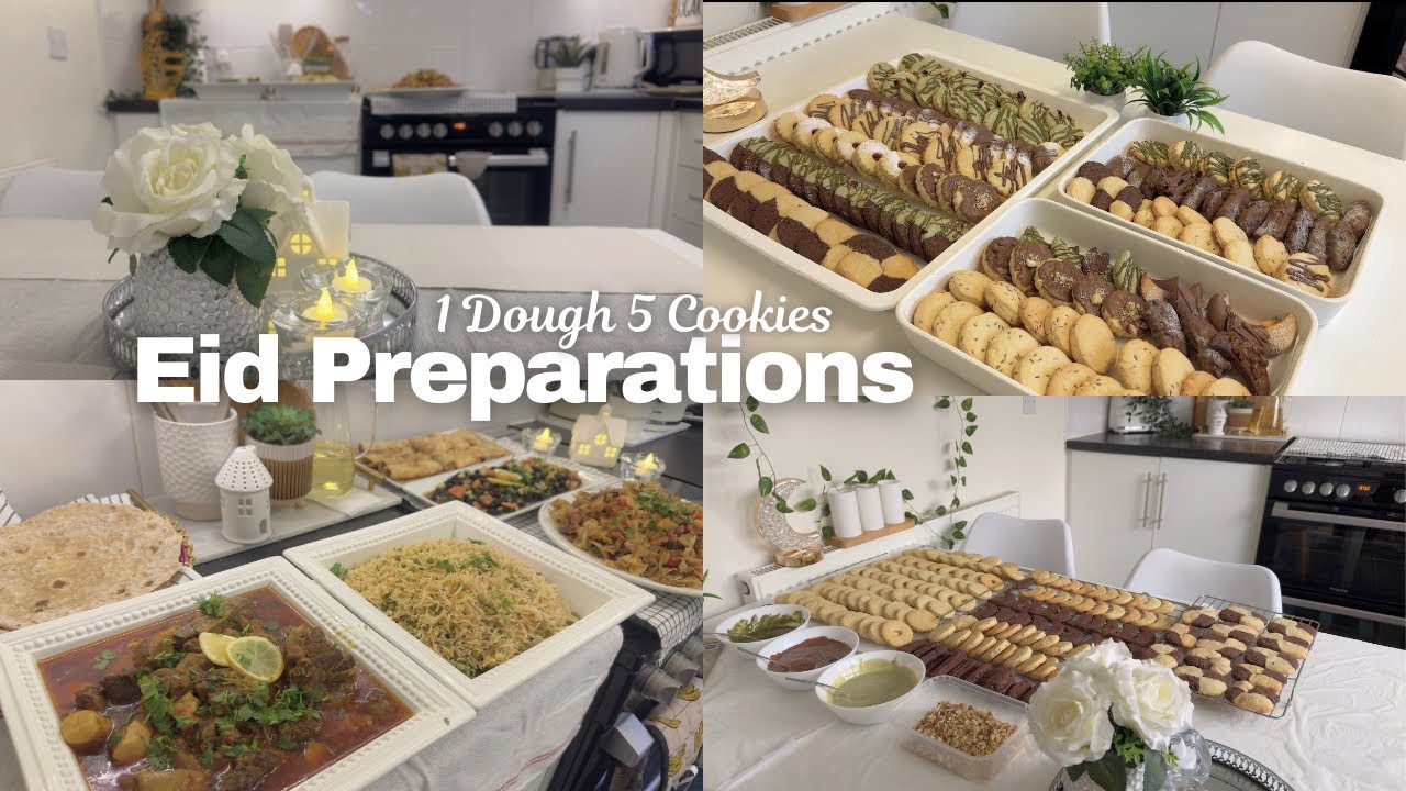 Eid Preparations Begin 🌙 | 1 Dough 5 Cookie Recipe 🍪 | Suhoor & Iftar Routine UK | ASMR Silent Vlog