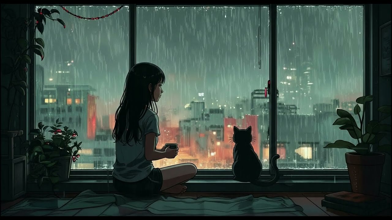 Late Night Rain ☕ Lofi Chill Beats | Music to Relax, Focus & Sleep