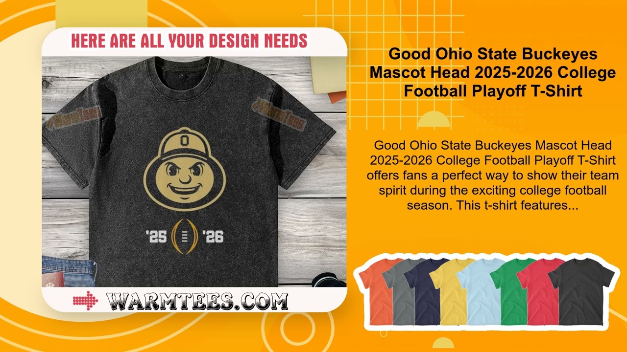 Good Ohio State Buckeyes Mascot Head 2025-2026 College Football Playoff T-Shirt