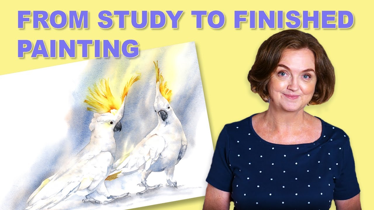 How to Paint Beautiful Watercolour Cockatoos