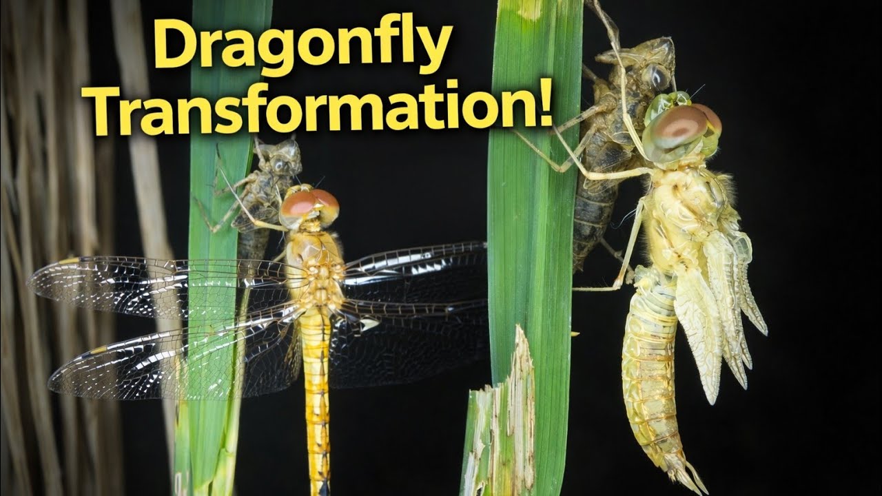 Dragonfly Transformation | From Nymph to Adult in Nature