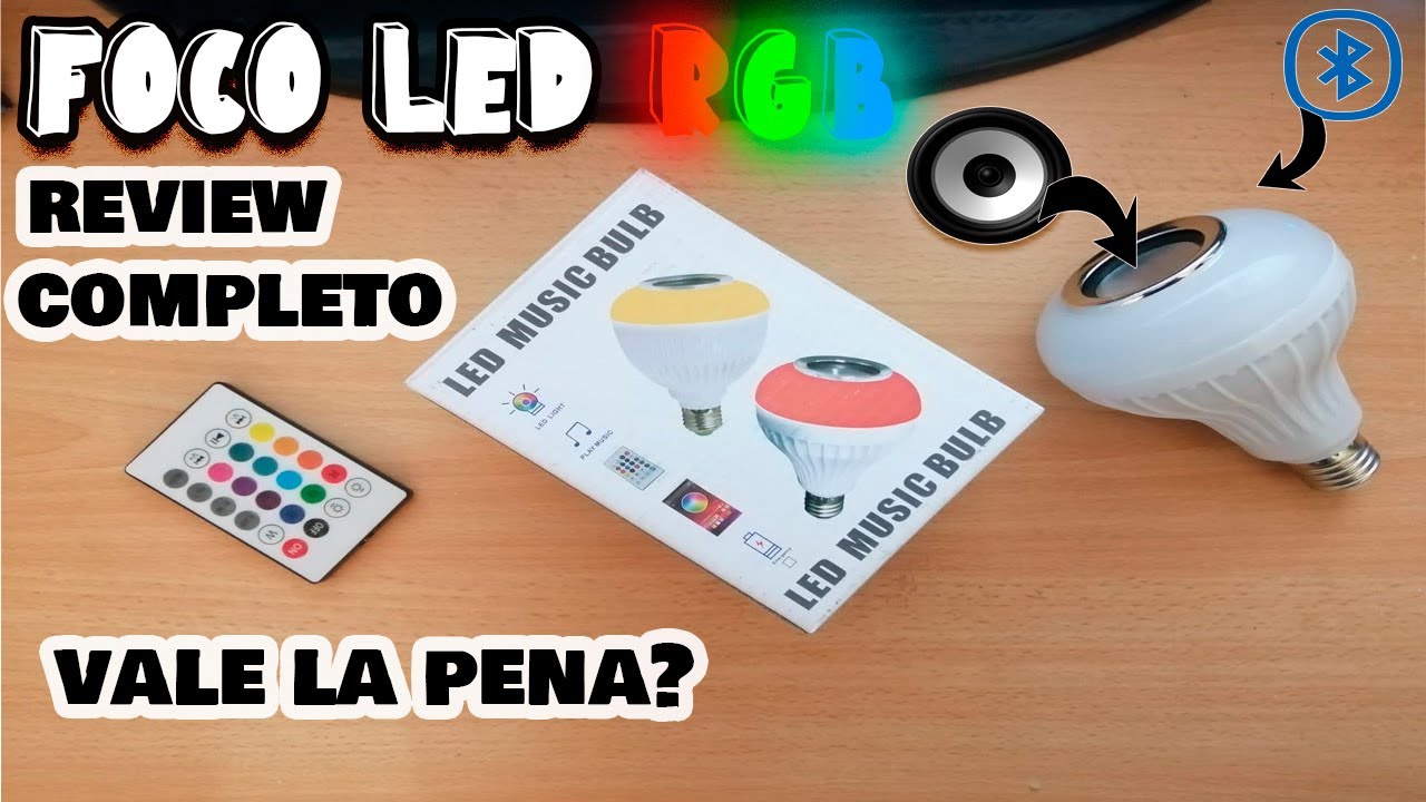 foco led  con parlante bluetooth