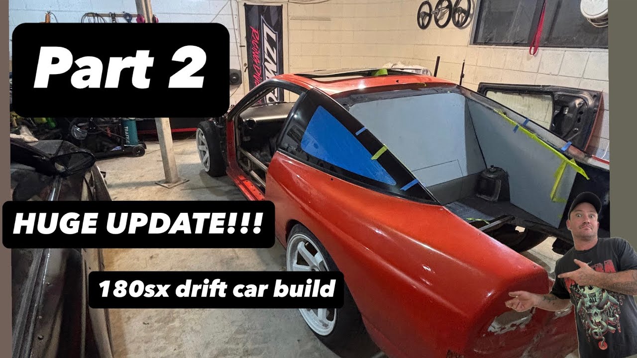 Создание дрифт-кара 180sx | Установка задней перегородки моторного отсека и насоса гидроусилителя...