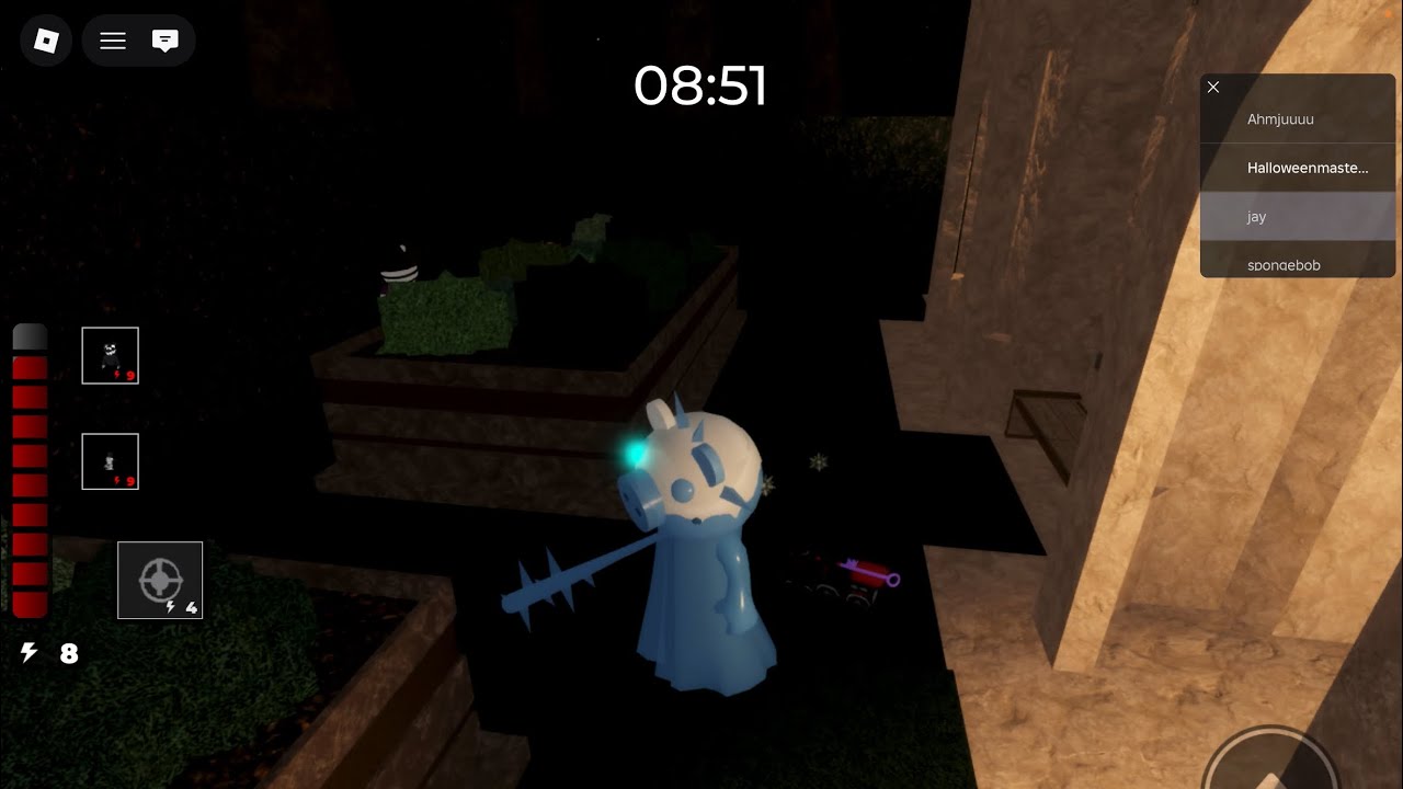 Frostiggy gameplay on mansion Roblox Piggy