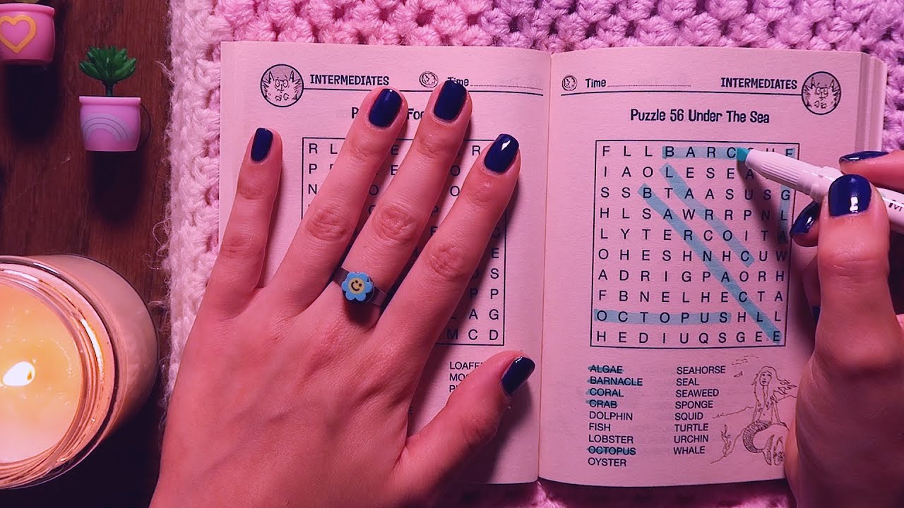 ASMR Word Search Puzzles 😴 Close Whispering 🌙 Cozy & Relaxing 💗