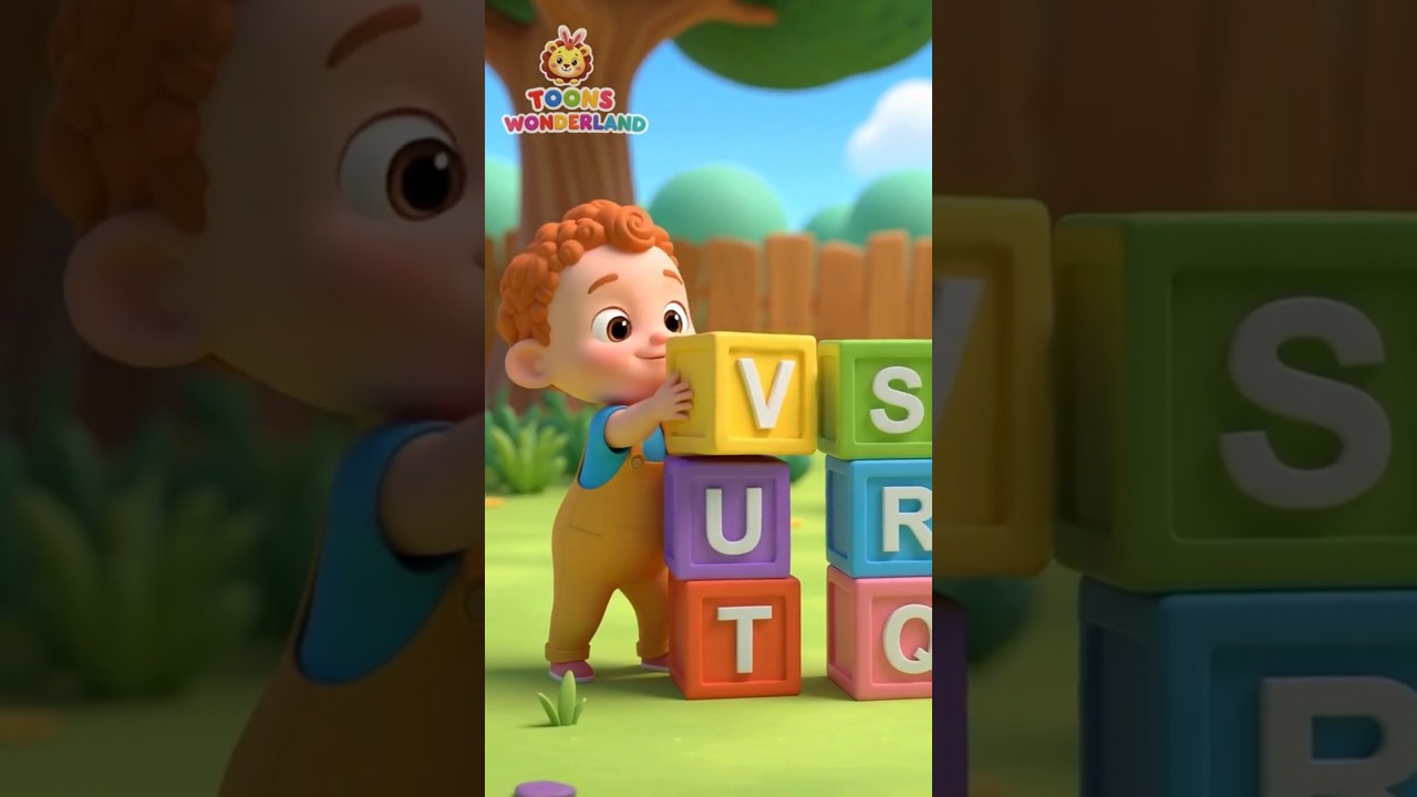 ABC Song for Kids (Q-V) | Fun Alphabet Nursery Rhyme | ABCD Learning Song #abcd #kidssongs #shorts