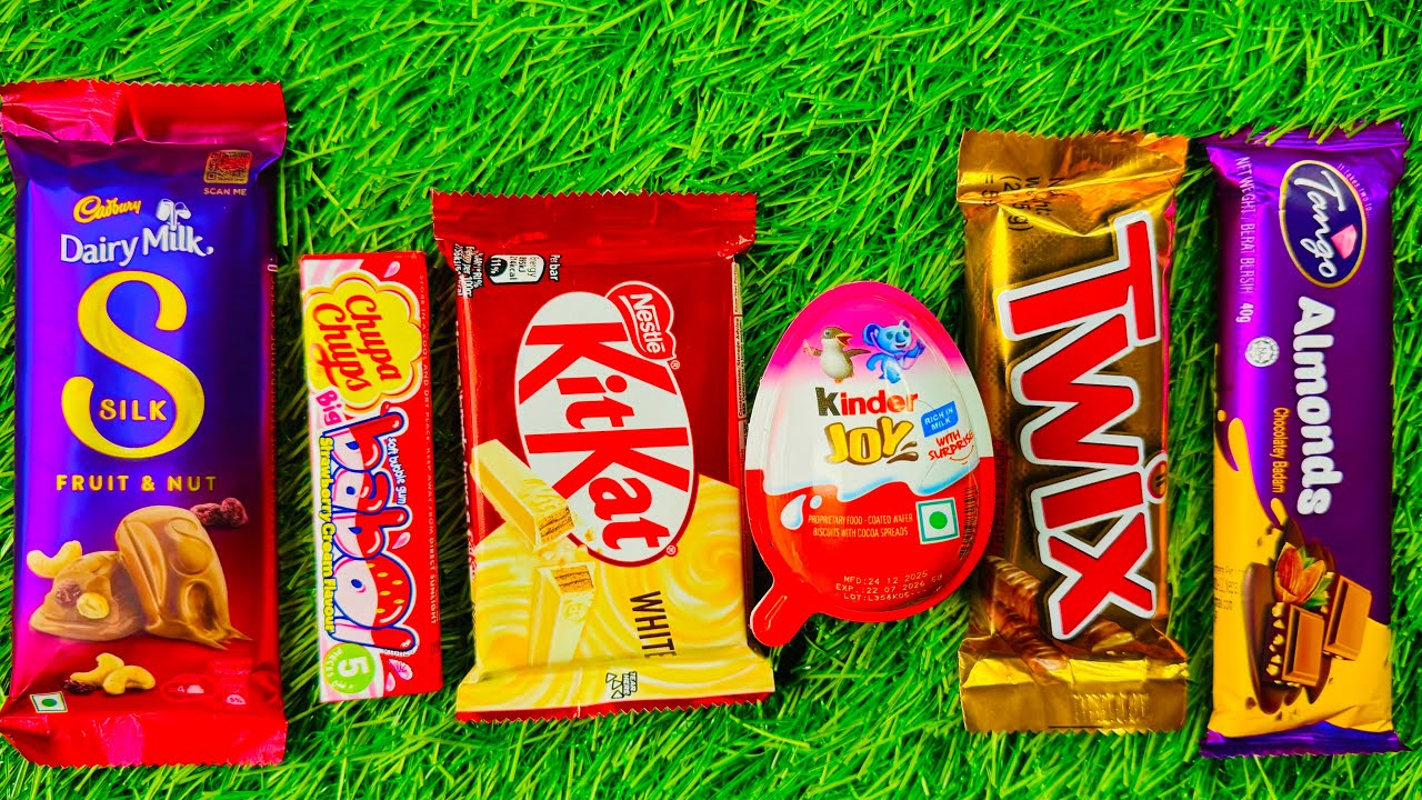 أشهر أنواع الحلوى بتقنية ASMR 🍭 | مصاصات قوس قزح، شوكولاتة، وأصوات فتح علب حلوة