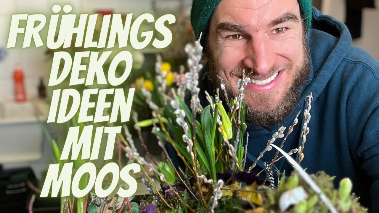 Frühlings Deko Inspirationen mit Frühlingspflanzen und Moos - Frühlings Trend 2024