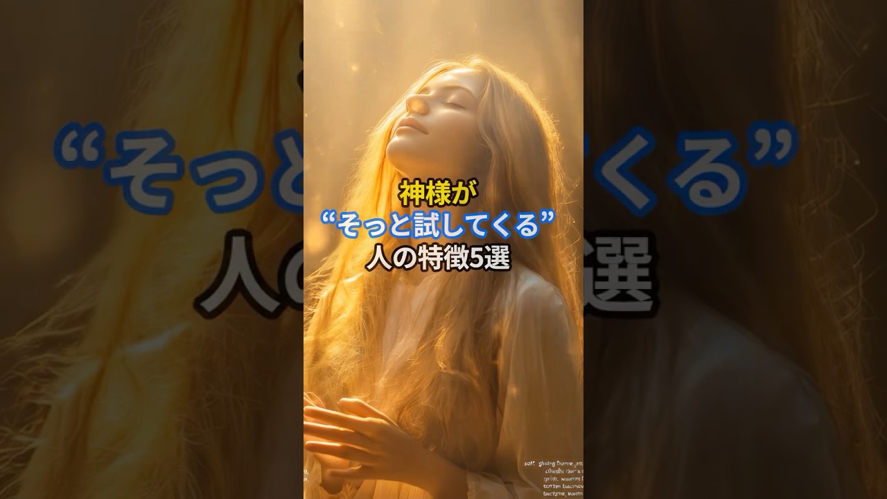 【スピリチュアル】神様が&ldquo;そっと試してくる&rdquo;人の特徴5選 #スピリチュアル