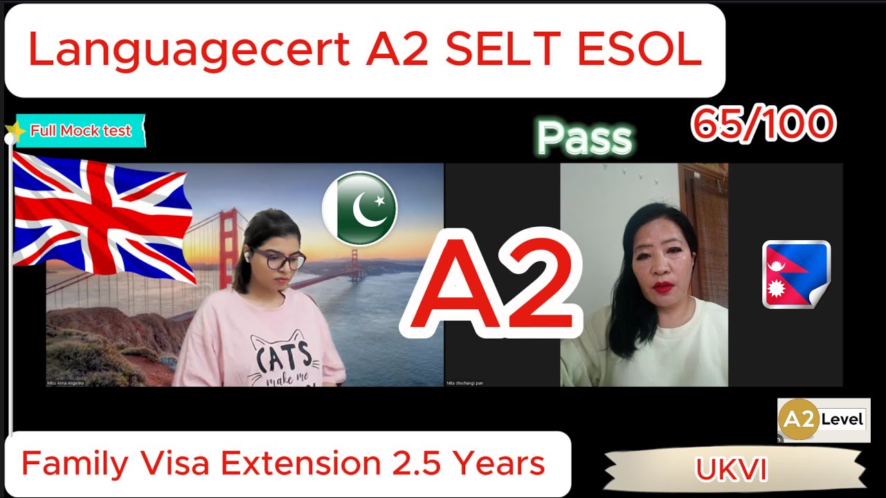 LanguageCert A2 SELT Speaking & Listening || Spouse Visa Extension||  Listening Test
