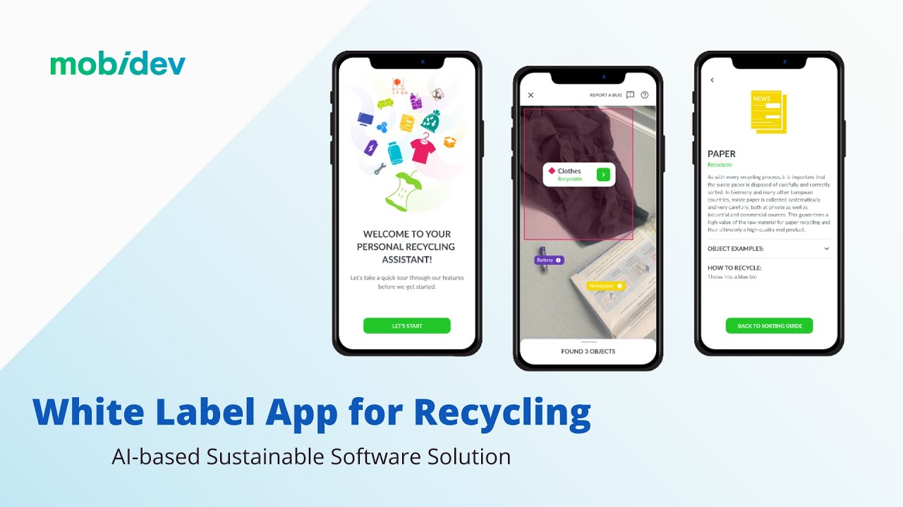 Recycling Assistant App - AI-Based Sustainability White Label Software Solution for Business