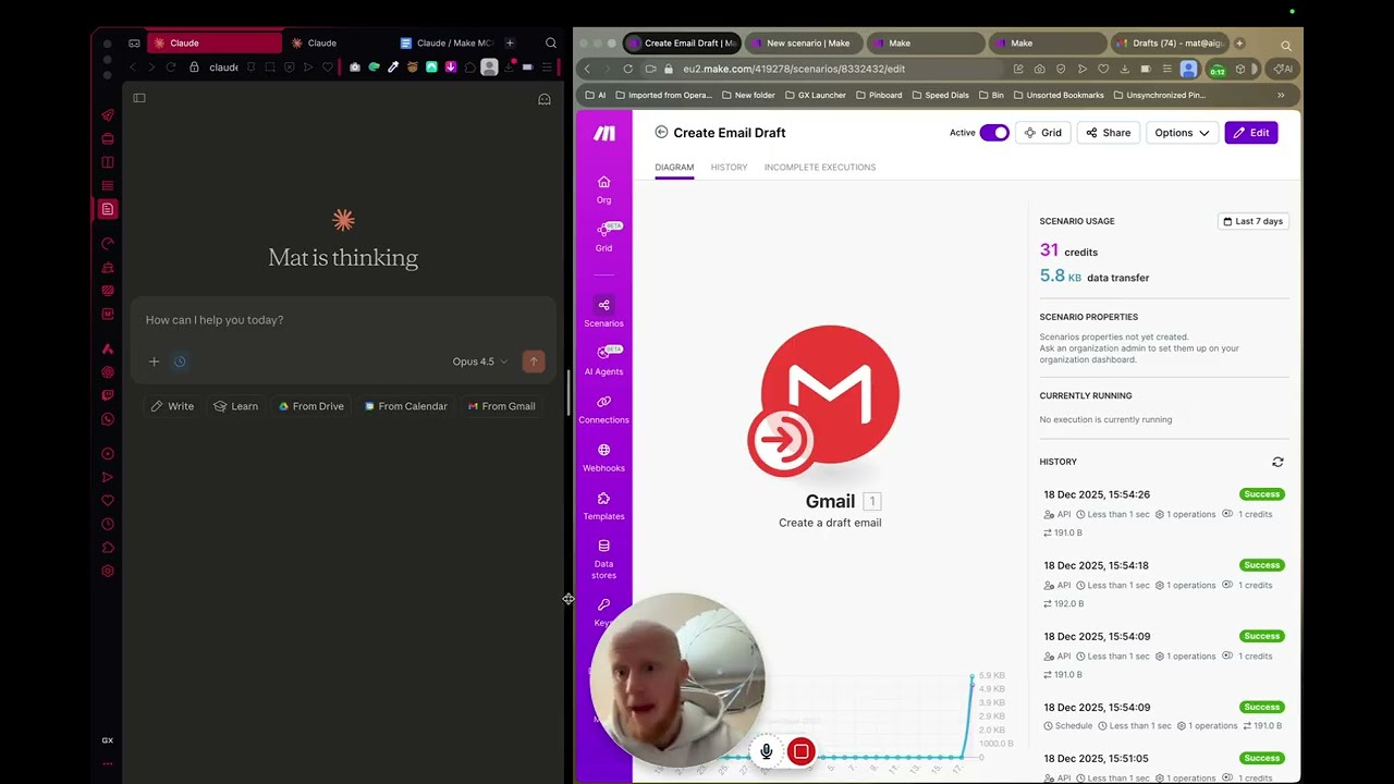 Automate Email Drafts with Claude AI & Make (Step-by-Step MCP Tutorial)