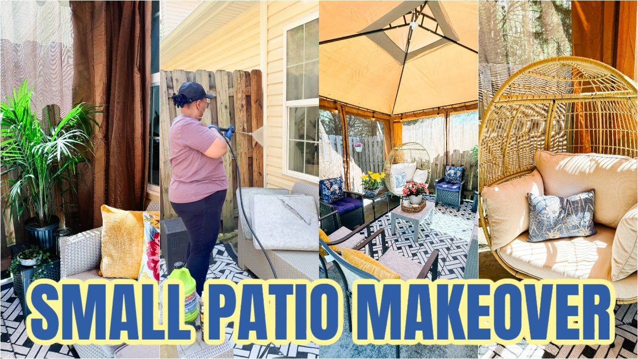 SMALL PATIO MAKEOVER | OUTDOOR DECORATING IDEAS | SPRING PATIO REFRESH