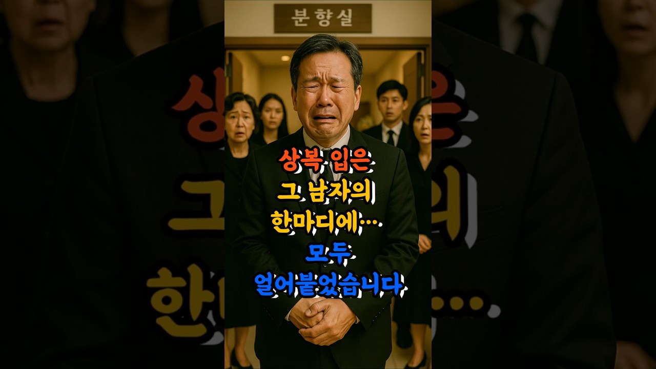 상복 입은 그 남자의 한마디에&hellip; 모두 얼어붙었습니다