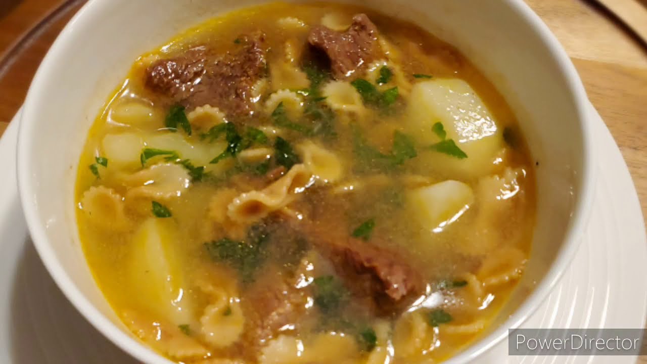 SOPA DE CARNE CON FIDEOS EN LA INSTANT POT
