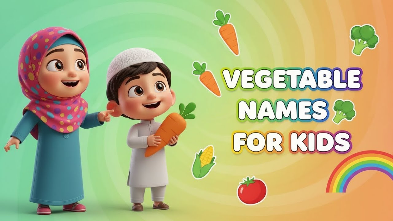 Vegetable Names Song for Kids 🥕🥦 | Learn Veggies | Fun Learning Video | No Music Only Vocal