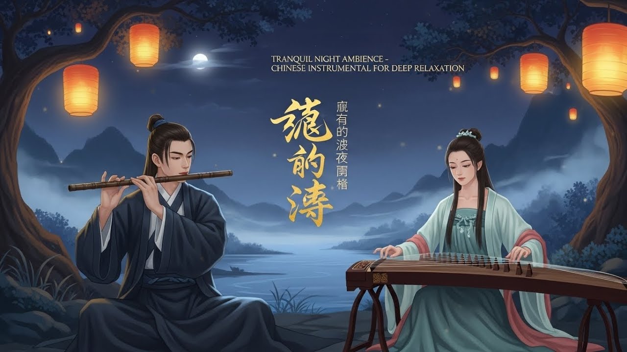 Tranquil Night Ambience – Chinese Instrumental for Deep Relaxation