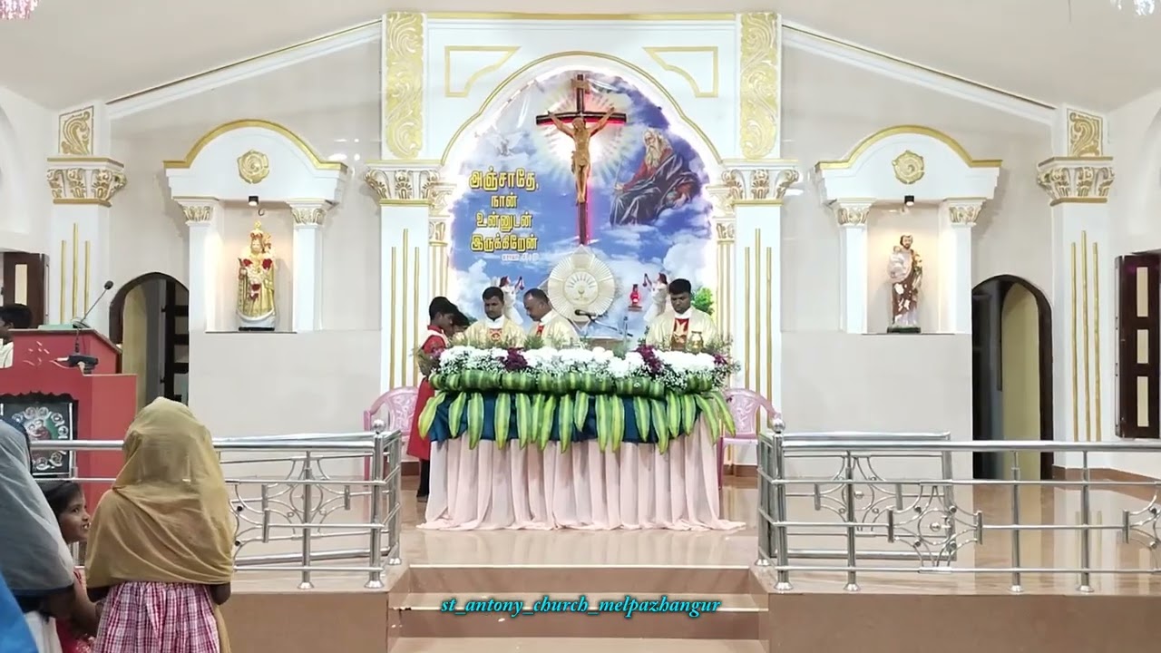 St Anthony's Church Melpazhangur Grand festival start in Flag Fr Arokkiya Raj #melpazhangur 
