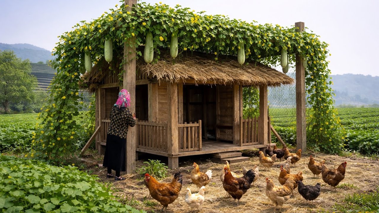 No One Believed We Could Farm Here&hellip; Building a Hidden Wooden House on Rocky Land & Cooking in the 