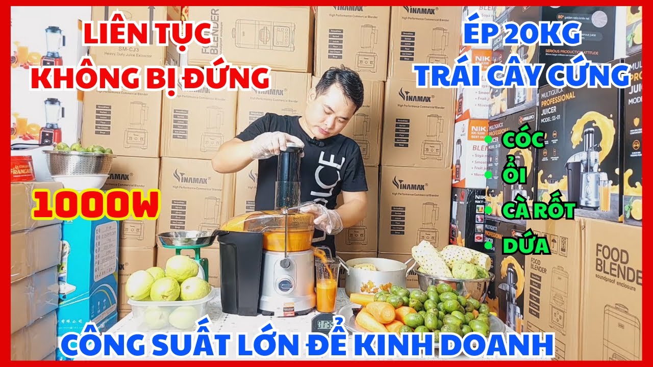 Máy Ép Trái Cây Công Suất Lớn 1000W Máy Ép Hoa Quả CHẤT LƯỢNG TỐT Dùng Để Kinh Doanh | Mr Thức