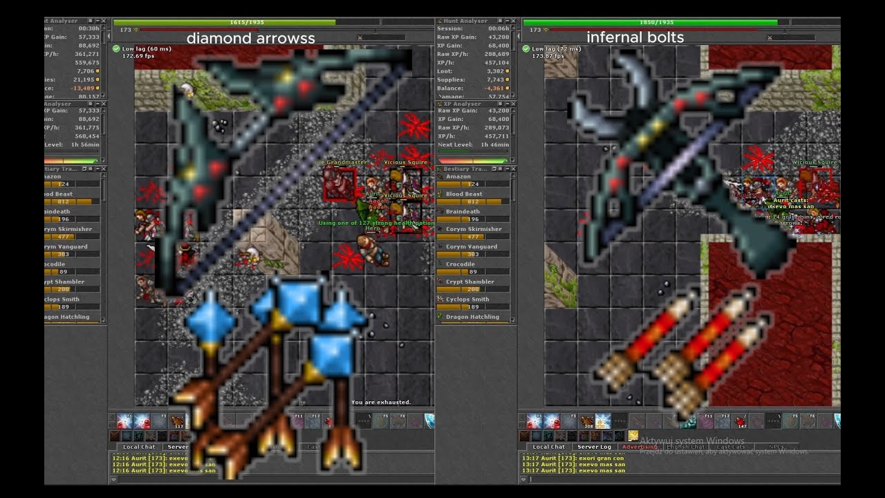 Mega test łuk vs kusza. Diamond arrows vs infernal bolts co wygra, jak najbardziej opłaca się expić