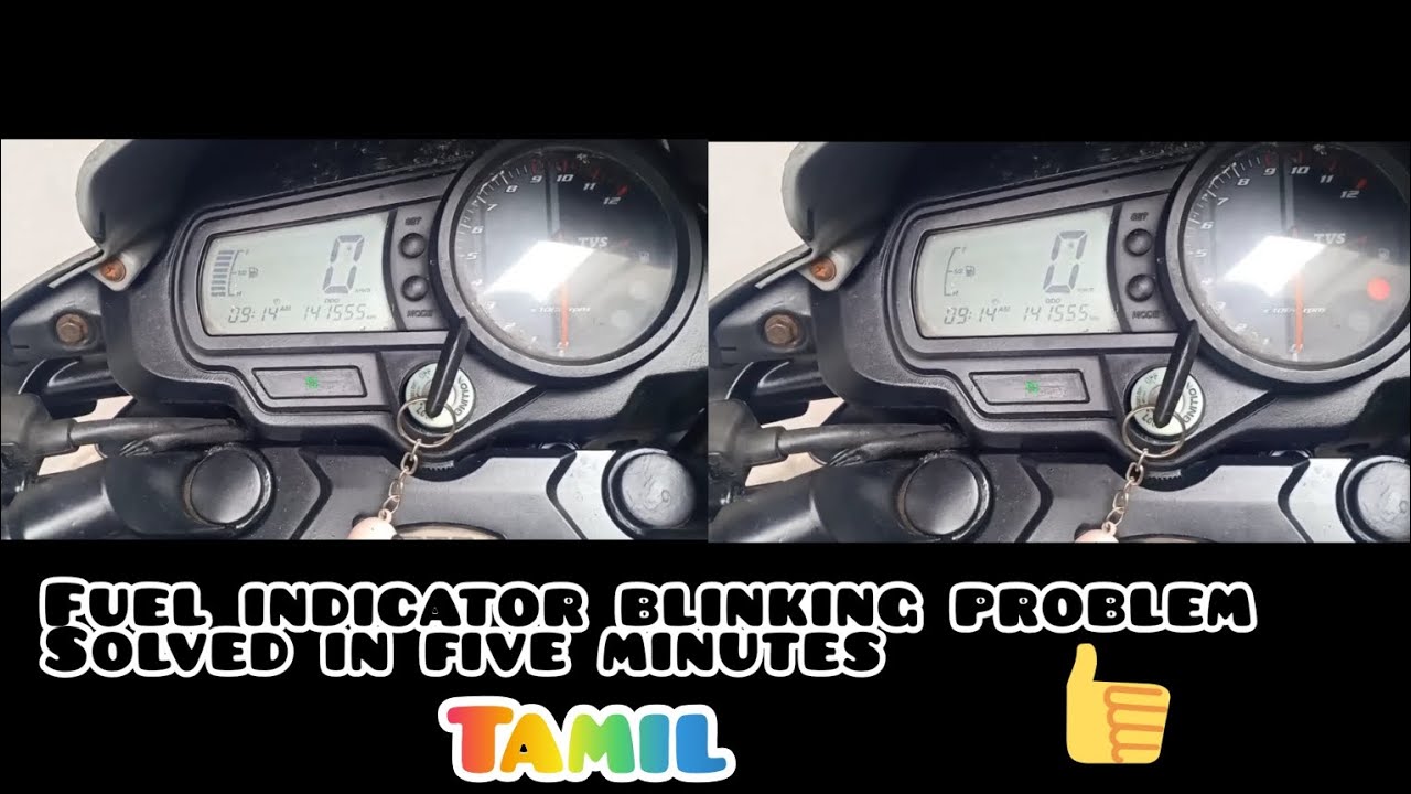 Apache RTR 160 fuel indicator blinking problem,replace fuel indicator.Tamil @sanjay_blogsindia9077 😊