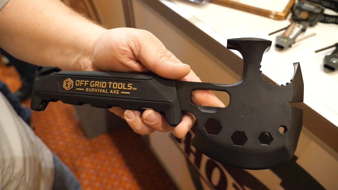 Off Grid Tools Survival Axe and Survival Companion - 2019 SHOT Show