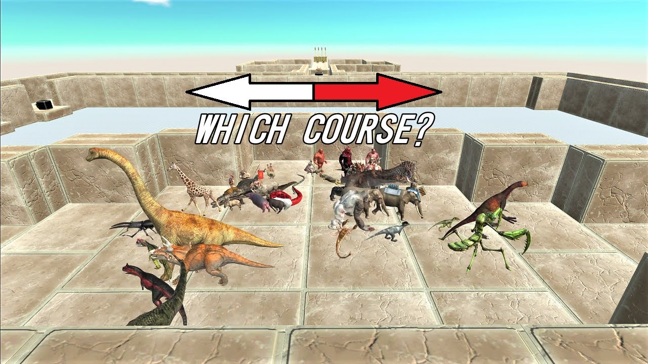 Survival race. Which course do you go with? | Animal Revolt Battle Simulator