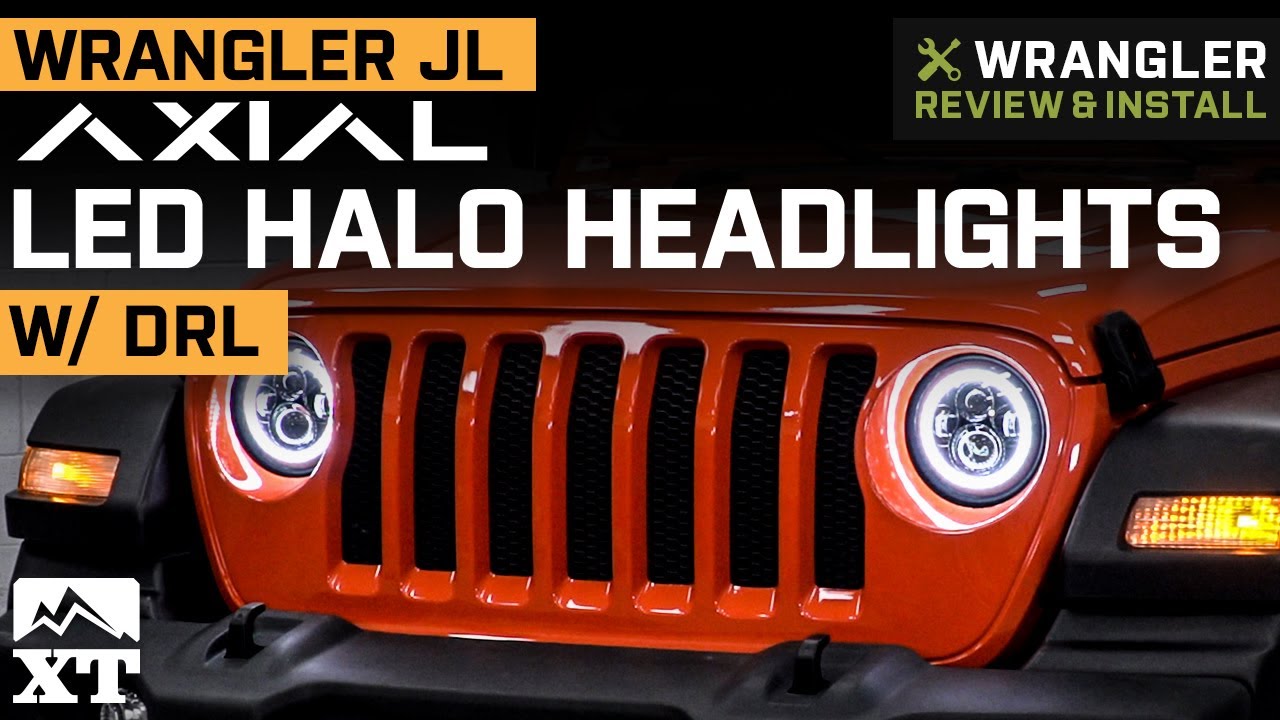 Jeep Wrangler JL Axial LED Halo Headlights with DRL, Amber Turn Signals Review & Install