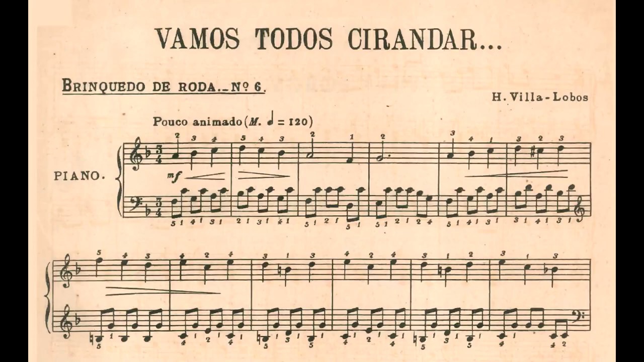 Villa-Lobos - Vamos todos cirandar... (No.6 de Brinquedo de roda) (Anna Stella Schic, piano)