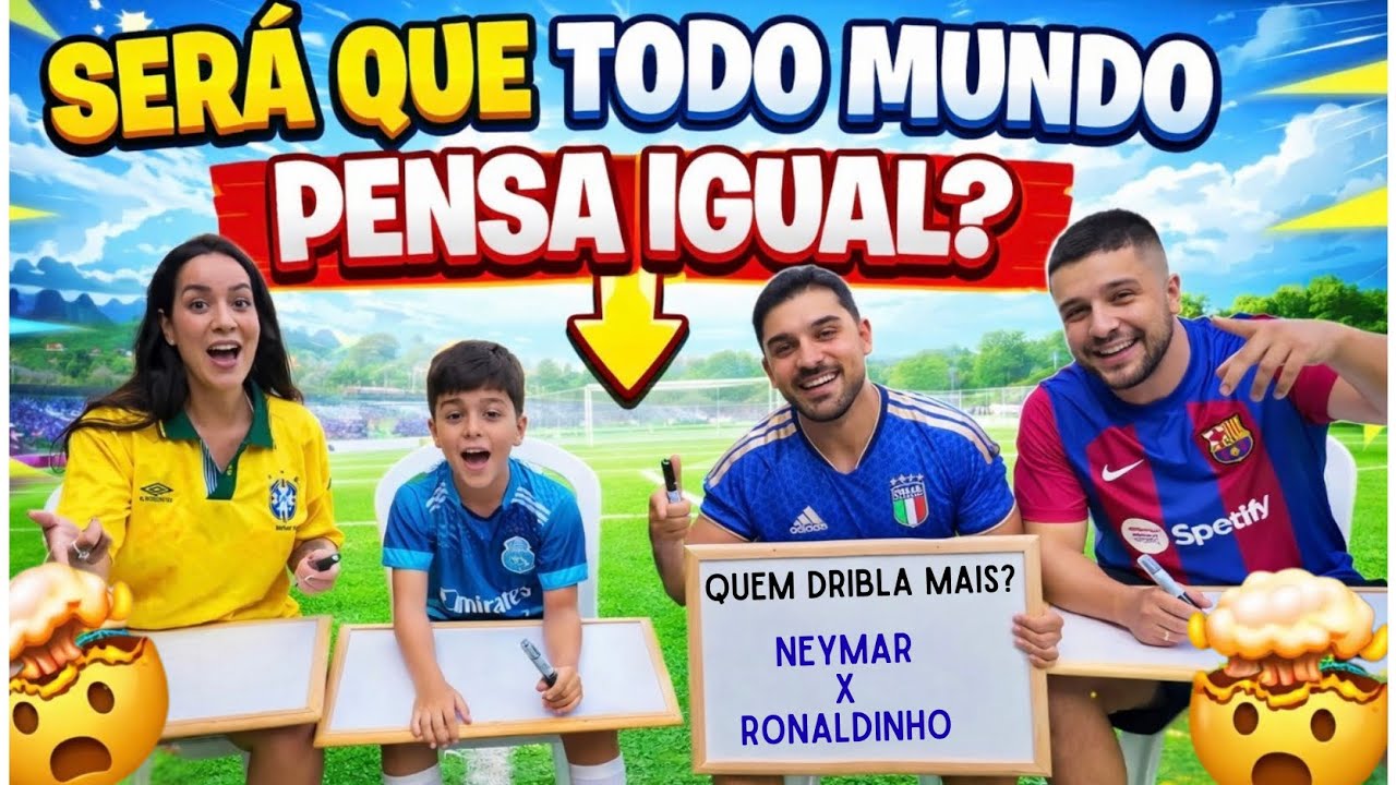 SERÁ QUE TODO MUNDO PENSA IGUAL? 🤯 Neymar x R10? • Maior time do Brasil? • Messi e Cristiano são…