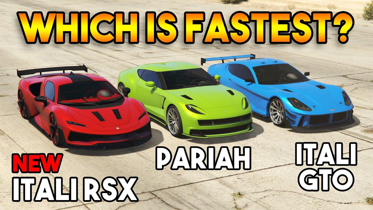 GTA 5 ONLINE : ITALI RSX VS PARIAH VS ITALI GTO (WHICH IS FASTEST SPORT CAR?)