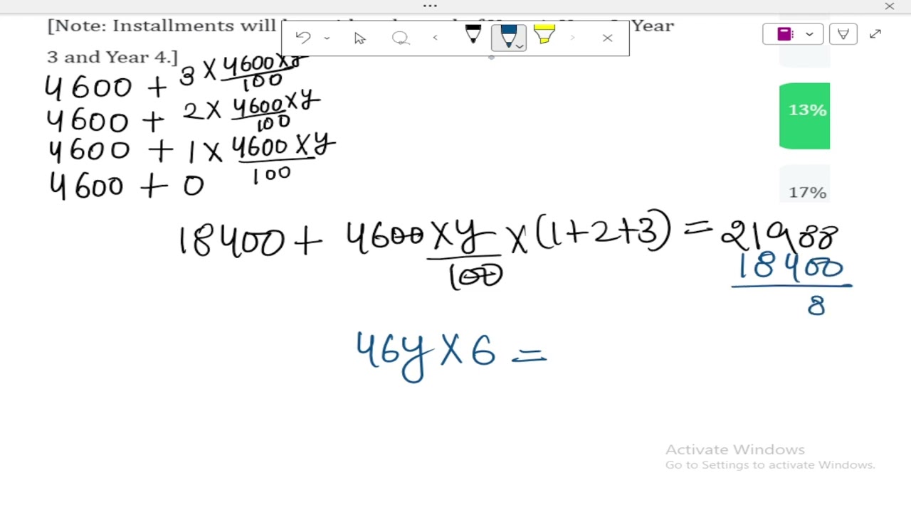 Tricky and Confusing Question pertaining to equal installment of Simple Interest