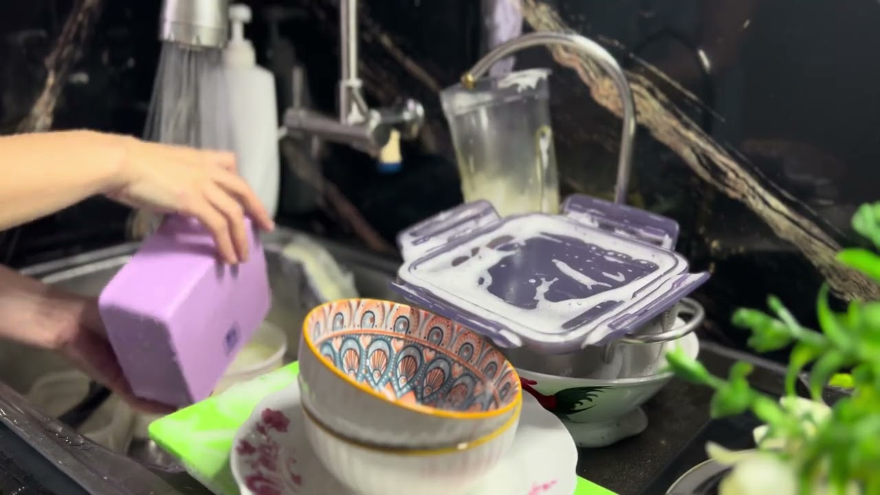 The Art of Slow Living: Healing Dish Washing ASMR 🌿 (Calming Water Sounds)