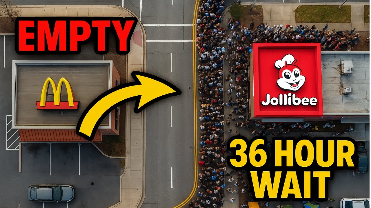 PEOPLE WAIT 36 Hours-How JOLLIBEE Is DESTROYING McDonald's in America