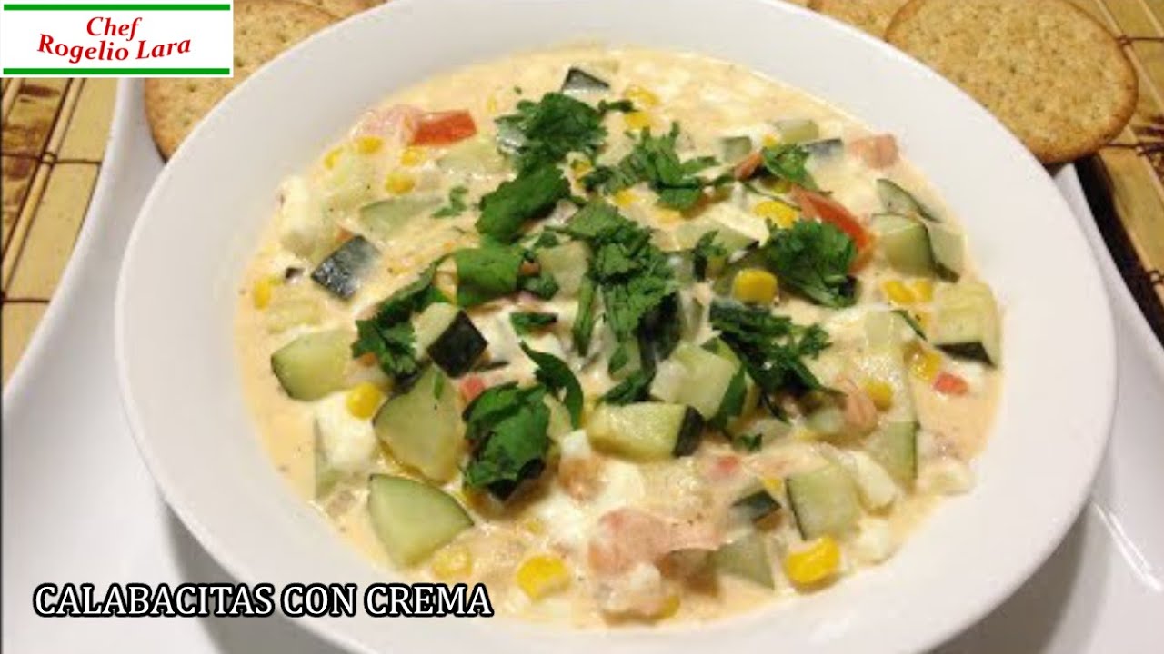 CALABACITAS CON CREMA  DELICIOSA RECETA