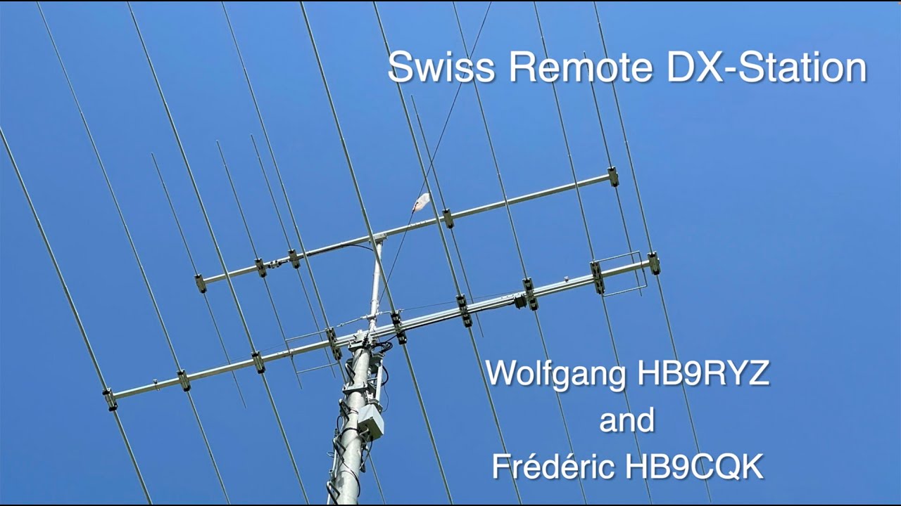 Installation of extra heavy duty OptiBeam OB9-5 antenna on Mount Rigi