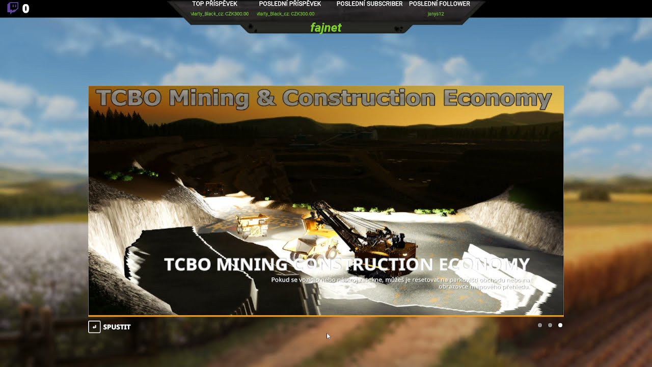 (CZ/SK) FS19 - TCBO Mining map - čištění rybníka, zpracování ropy