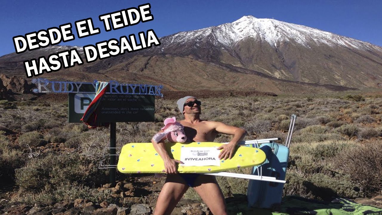 En el Teide con bañador, toalla y tabla de planchar | #viveahora Ron Barceló