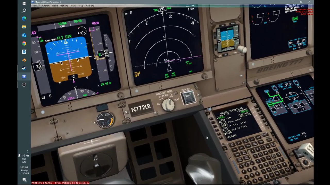 Take-off From Singapore PMDG 777 - FSX