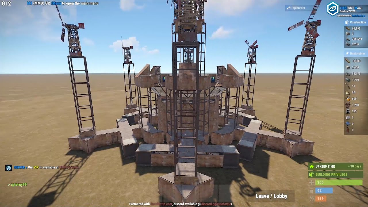 Rust Eternal Despair Solo 16 man Design Step by Step