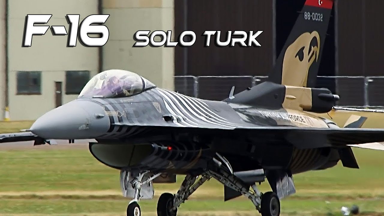 4Kᵁᴴᴰ F16 4K UHD SOLOTURK  F-16 Fighting Falcon Turkish Airforce Konya RIAT2017