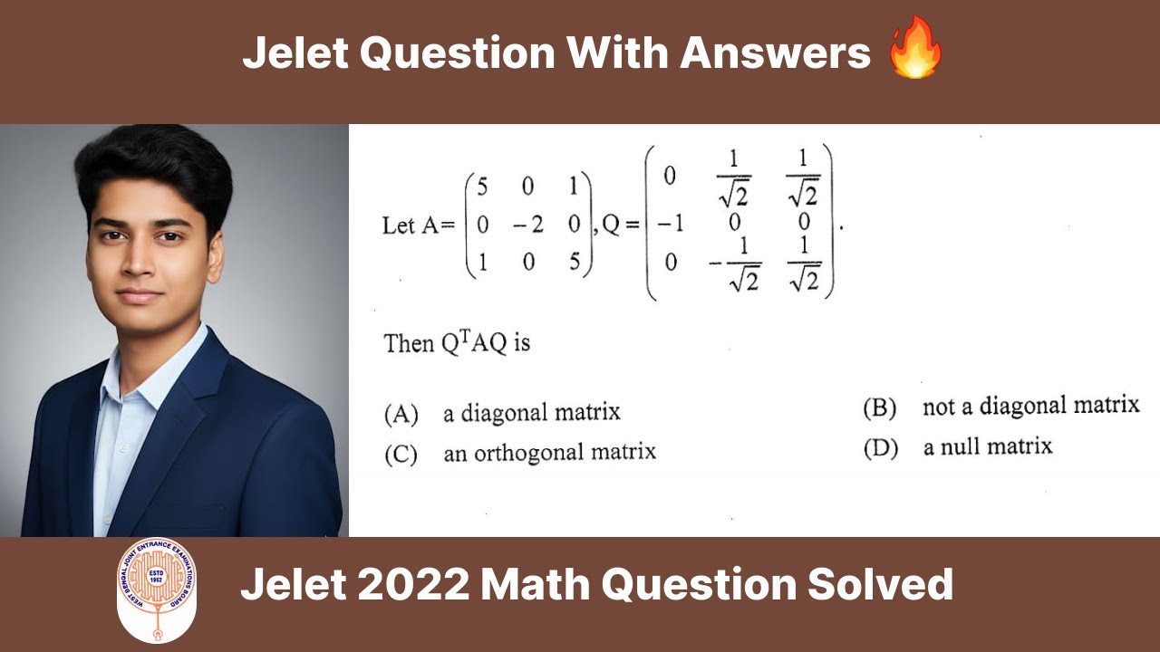 JELET 2022 | Mathematics Question Paper Solved | Jelet Answer key #jelet #wbjee #motivation #pw