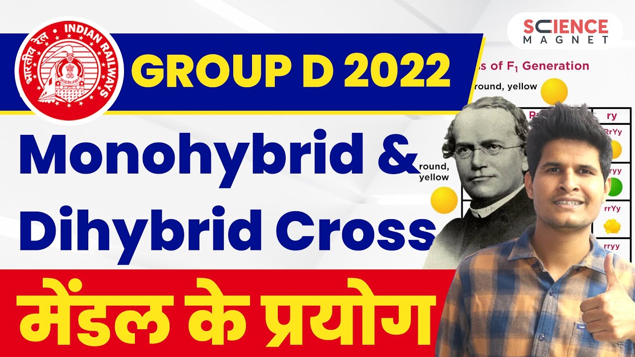 Railway Group D 🤩 Mendel's Laws (मेंडल के प्रयोग) | Monohybrid Cross & Dihybrid Cross #neerajsir