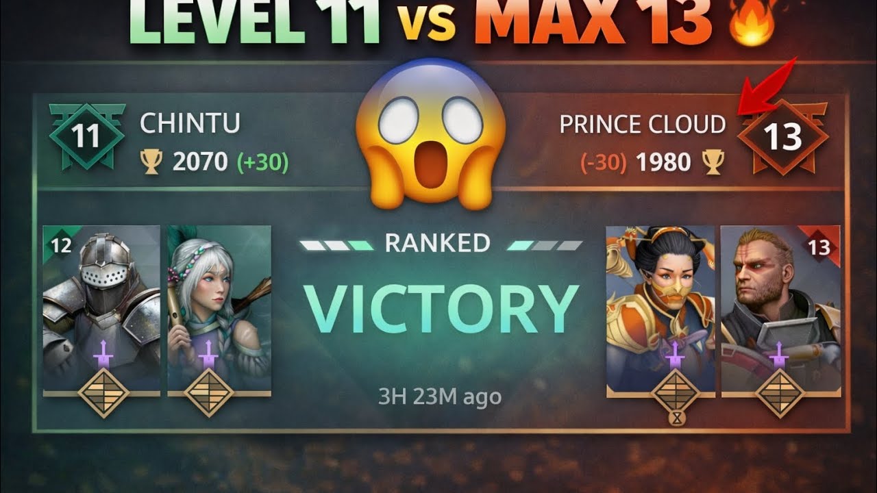 Level 11 DESTROYS Max Level 13 😱 | Shadow Fight 4 Ranked Victory
