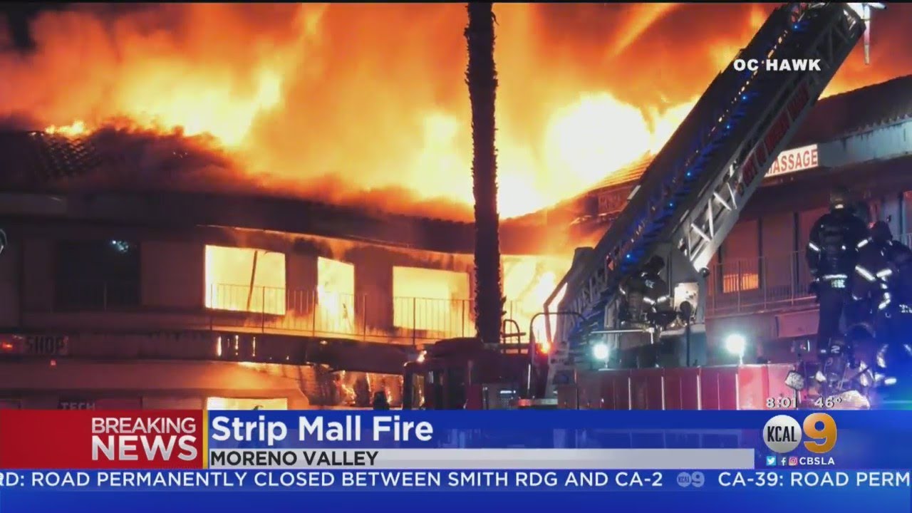 3-Alarm Fire In Moreno Valley Partially Destroys Strip Mall