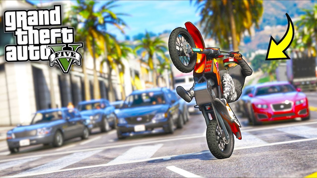 The LONGEST Wheelie in Heavy Traffic!! (GTA 5 Mods - Evade Gameplay)