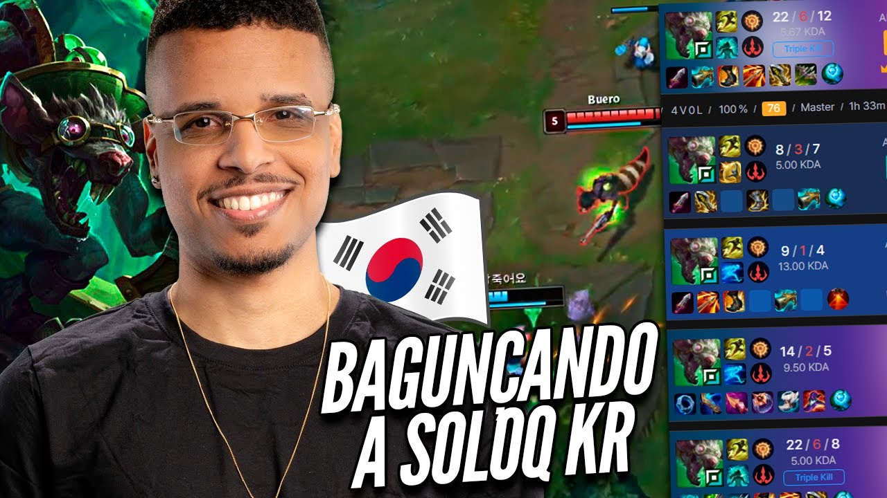 BUERO EST&Aacute; QUERENDO a SOLOQ KR COM ESSE RATO, TOP 1 TWITCH LOL