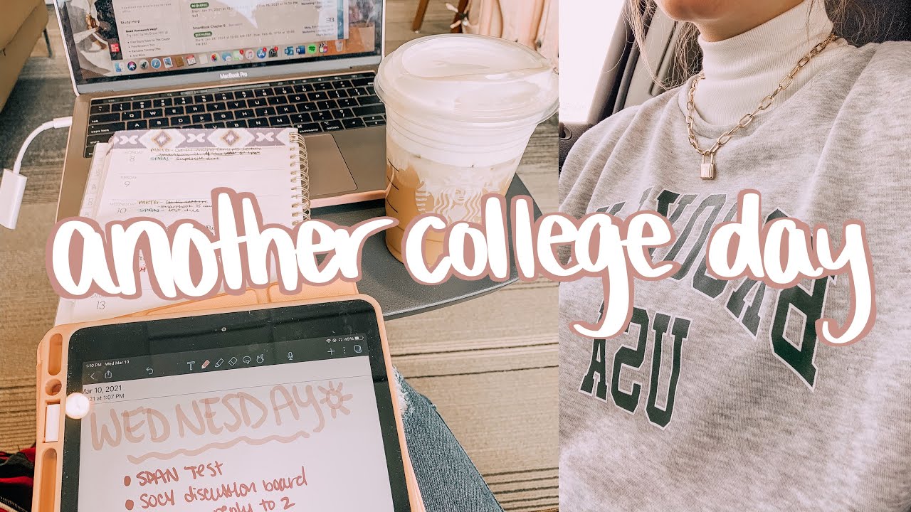 a productive college day in my life: in person class & youtube work!